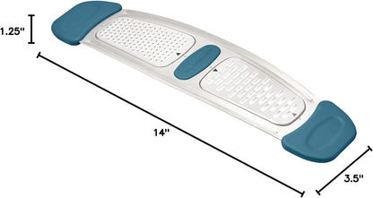 Rachael Ray Multi Stainless Steel Grater, Marine Blue, Small