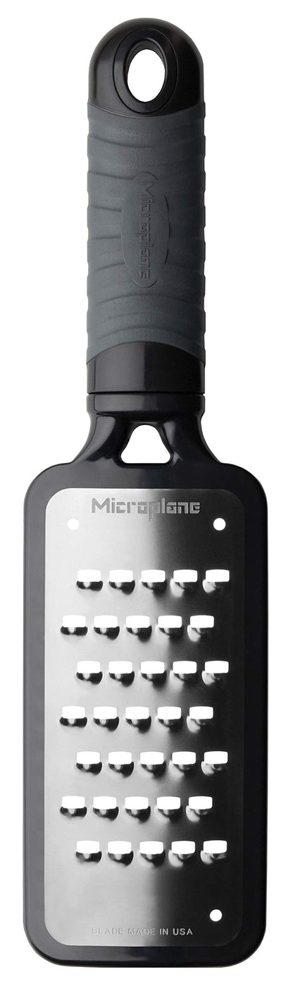 Microplane Home Series Multipurpose Coarse Grater - Easy to Use, Perfect for Everyday Cooking (Black)