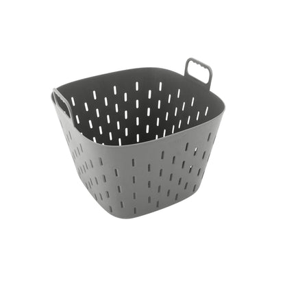Vego FlexTrug Tub for Indoor, Outdoor Gardening Strainer Basket for Harvest, Rinse and Garden Use- 8 Gallon, Fog Gray