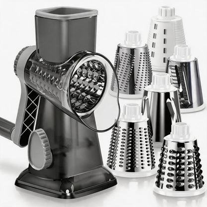KEOUKE Rotary Cheese Grater, Hand Crank Shredder Slicer, Snow Cone Maker