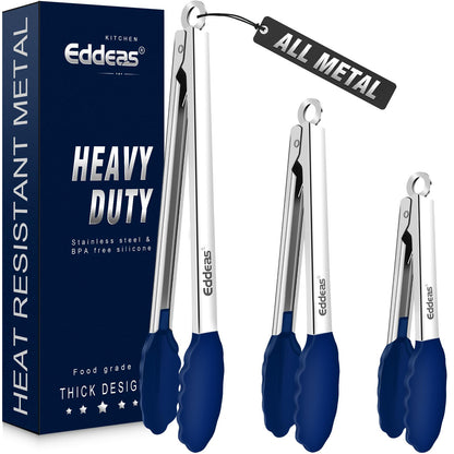 Kitchen Tongs Up To 600°F Silicone Tongs for Cooking 3Pcs 7,9,12 IN
