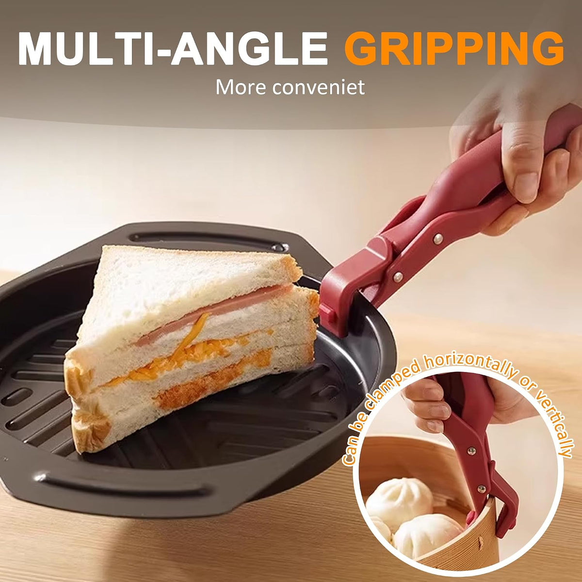 3 Pcs Hot Plate Grippers, 2026 New Multi-Function Anti-Scald Bowl Clip, Non-Slip Hot Plate Gripper Tongs for Microwave, Oven, Air Fryer, Steamer, Pots & Bowls (3 Pcs Mix Color)