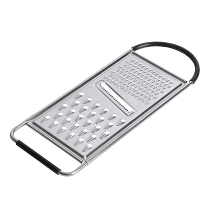 Oster Helmsdale Flat Cheese Grater With Anti-Slip Handle, Stainless Steel Zester/Multi-Functional Tool for Kitchen Preperation, Black