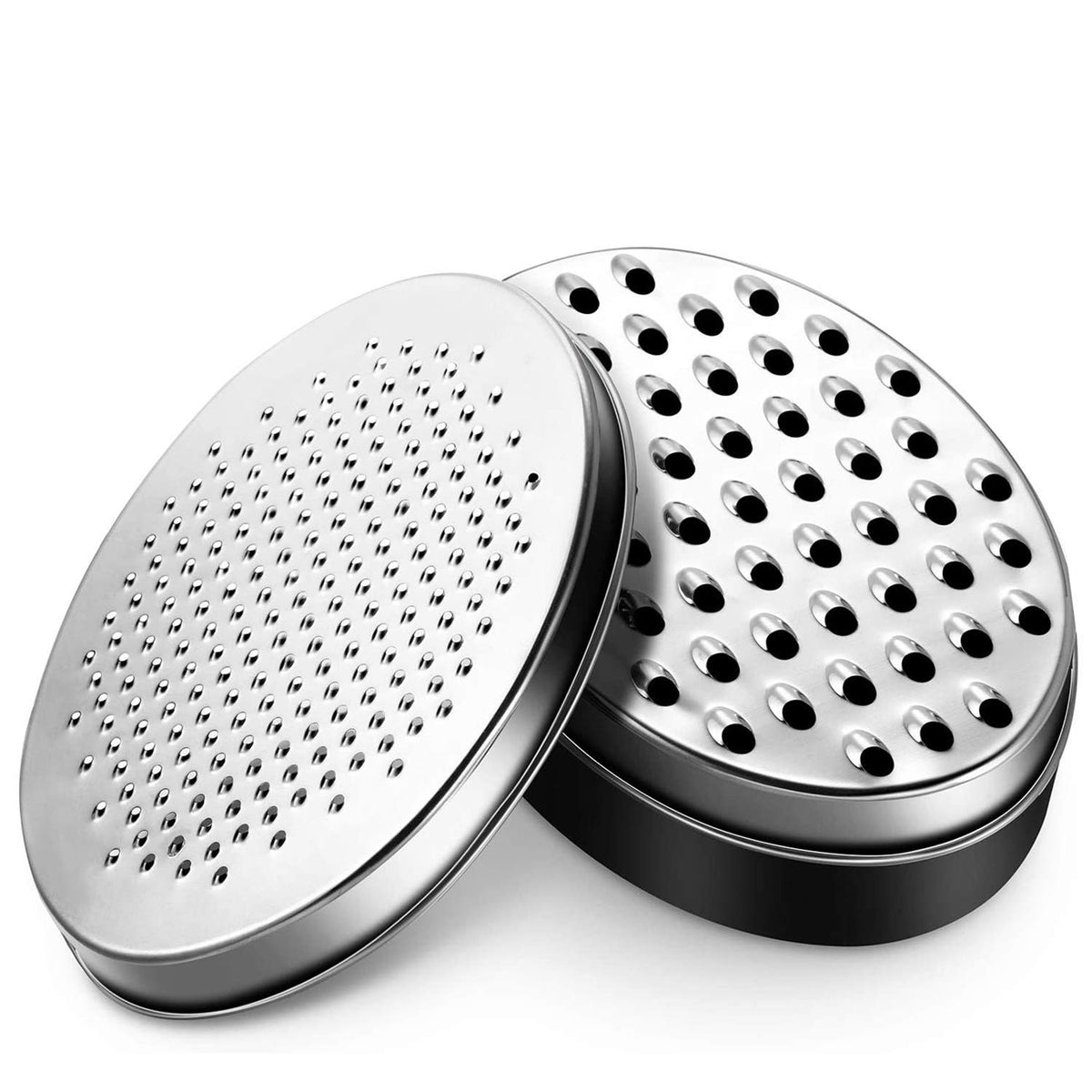 Cheese Grater Citrus Lemon Zester with Food Storage Container & Lid - Perfect For Hard Parmesan Or Soft Cheddar Cheeses, Ginger, Vegetables, Butter, Chocolate & Nutmeg (Red)