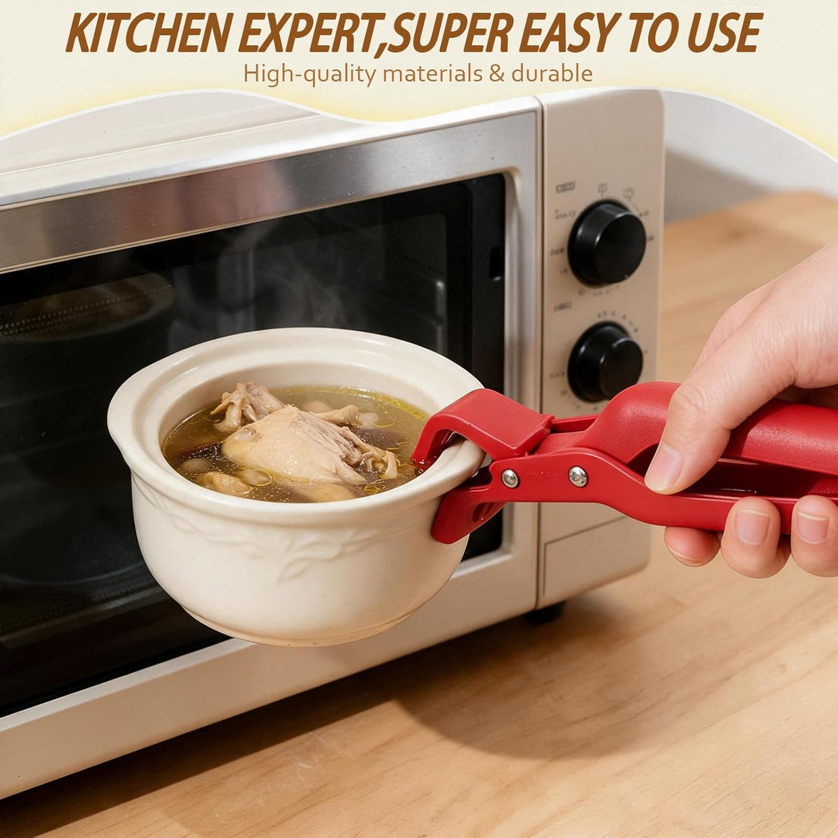 Bowl Holders for Hot Food, 2-Pack Silicone Hot Plate Grippers