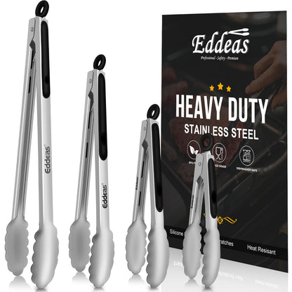 Kitchen Tongs Up To 600°F Silicone Tongs for Cooking 3Pcs 7,9,12 IN