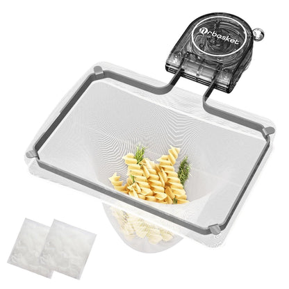 Kitchen Sink Strainer with Filter Mesh Bag, Food Waste Filter Basket, Suction Cup Folding Washing Vegetables and Fruits Drying Bag Holder