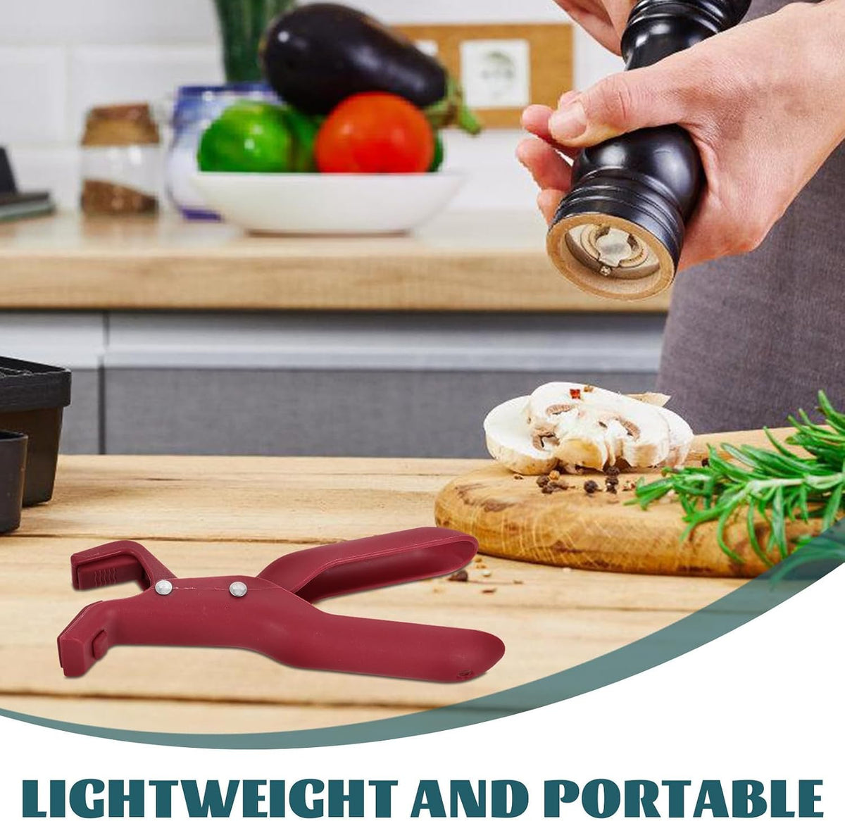 2pcs Anti Scald Bowl Tongs Stainless Steel Silicone Grips