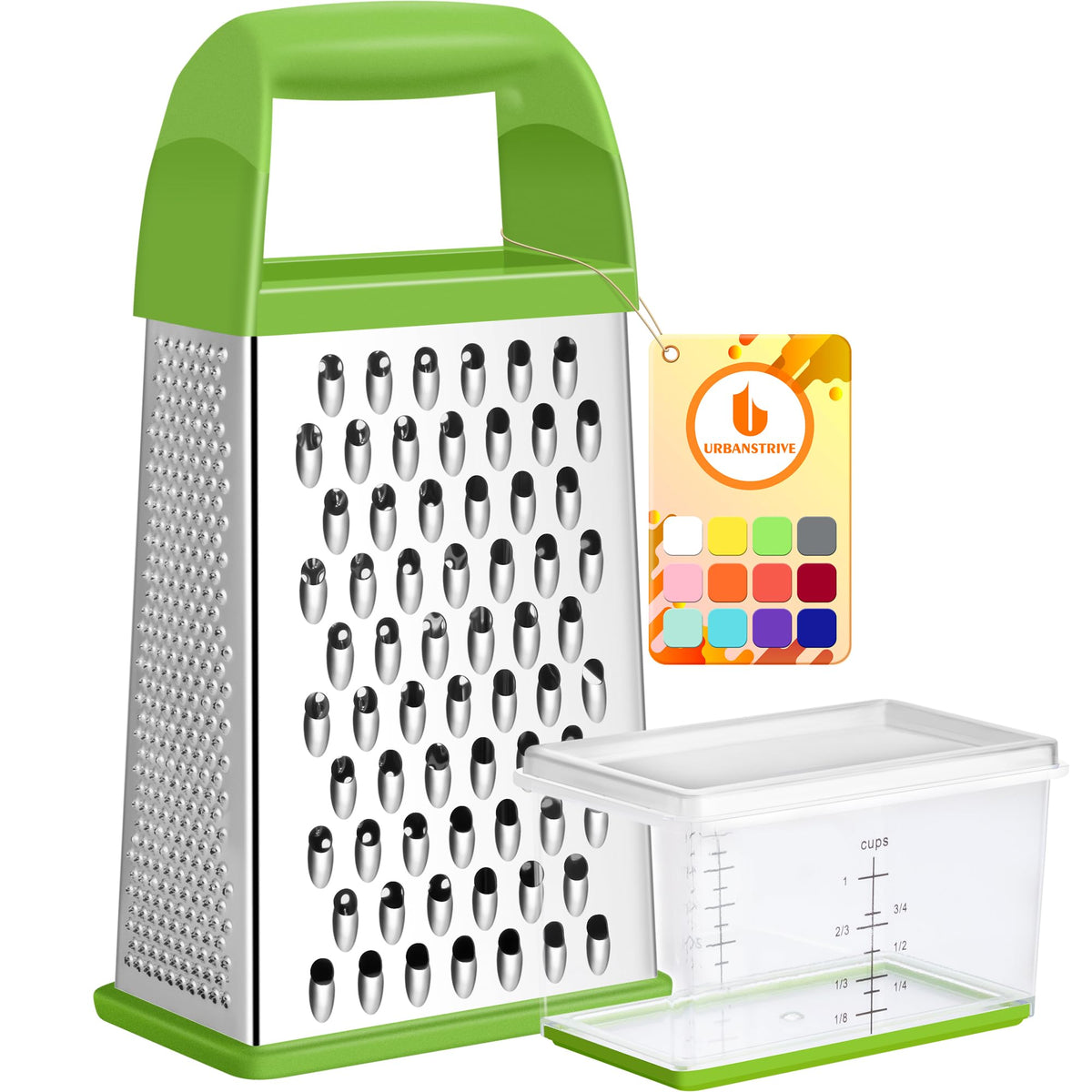 Cheese Grater With Container Box Grater Stainless Steel Kitchen Blue