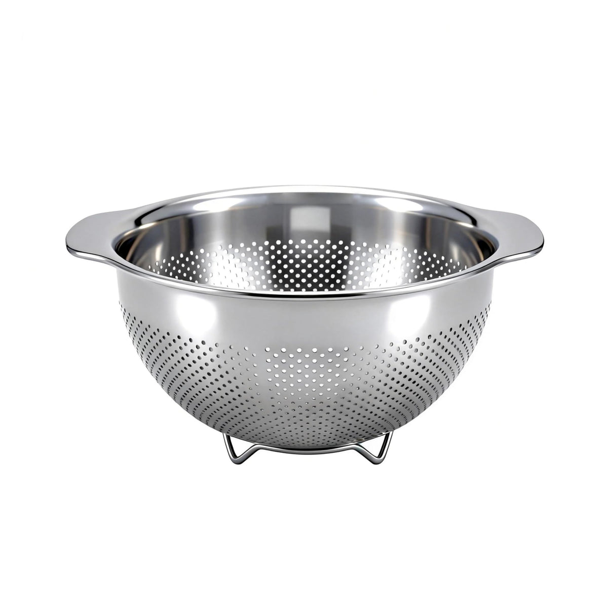 Stainless Steel Colander for Kitchen with Handle for Pasta (3QT)