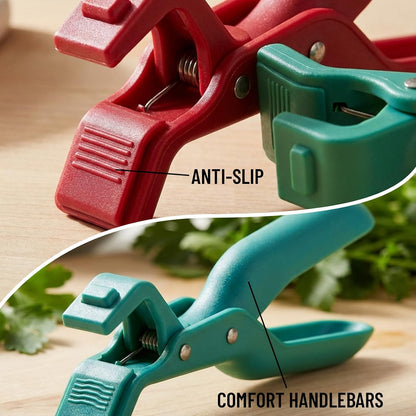 Hot Plate Gripper 4-Piece Set, Anti Scald Plate Gripper Tongs for Kitchen, Non-Slip Hot Plate Grippers for Handling Hot Dishes, Red and Green Silicone Grippers