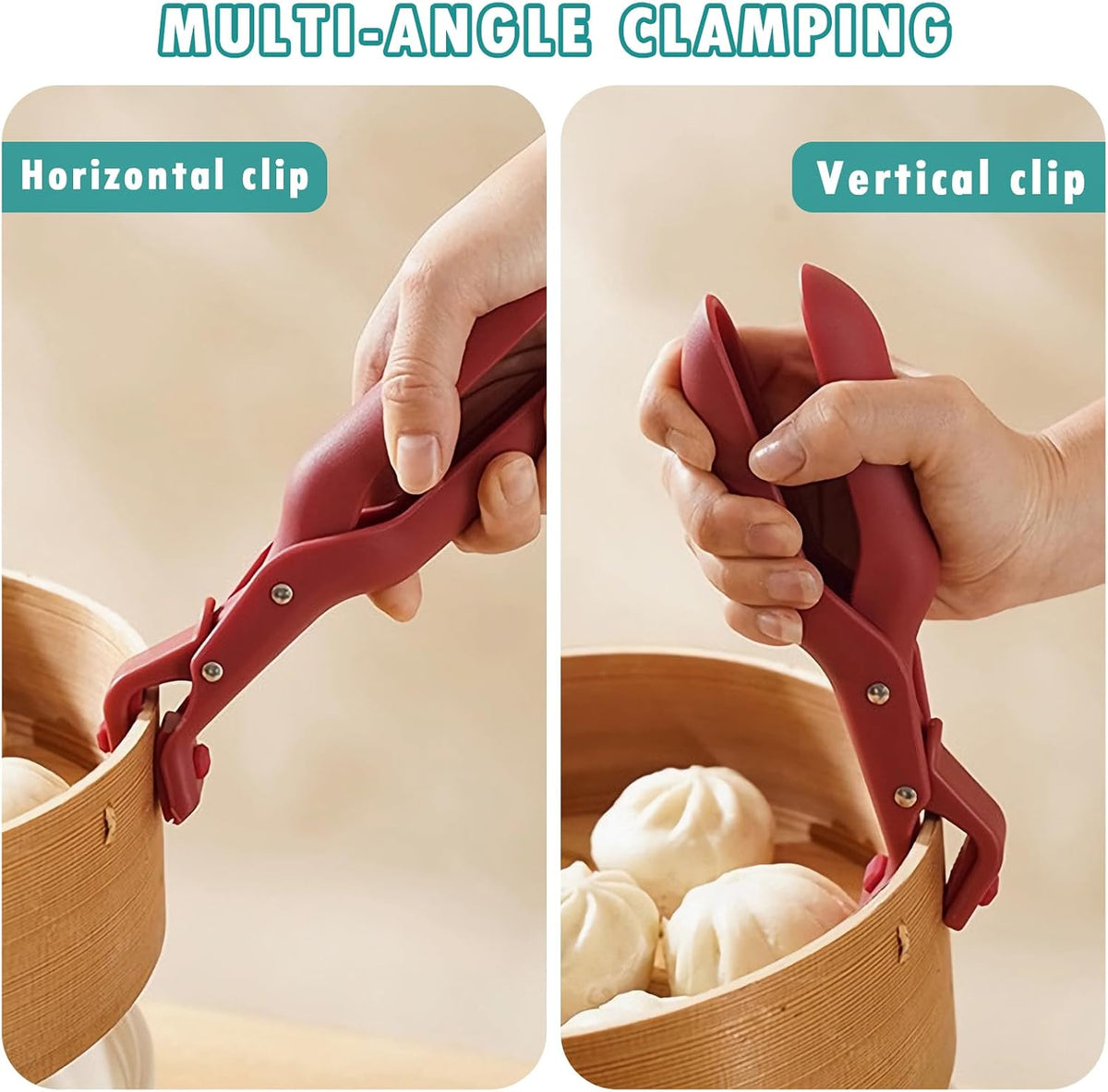 Multi-Function Anti-Scald Bowl Clip, 2PCS Multi-Purpose Hot Bowl Dish Plate Gripper Clips Tongs Clamp Holder for Kitchen, Silicone Non-Slip Anti-Scald Ironing Dish Clamp for Cooking