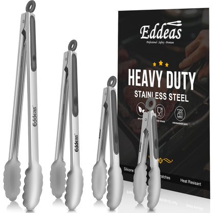 Kitchen Tongs Up To 600°F Silicone Tongs for Cooking 3Pcs 7,9,12 IN
