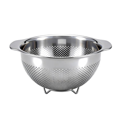 Stainless Steel Colander for Kitchen with Handle for Pasta (3QT)