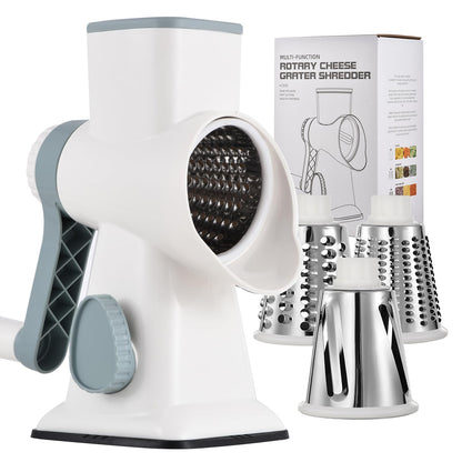 Cheese Grater Hand Crank Rotary Vegetables Shredder with Handle