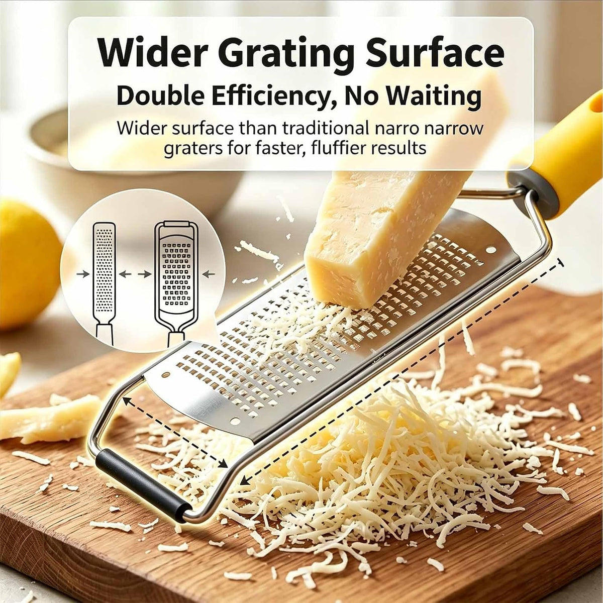 Cheese Grater & Lemon Zester,Stainless Steel Hand Grater for Ginger
