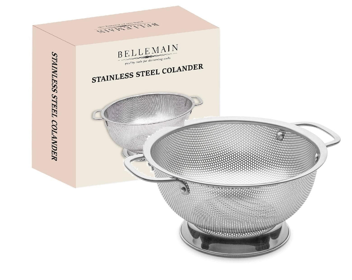 Bellemain Stainless Steel Colander for Kitchen, 5 Qt Pasta & Rice Strainer