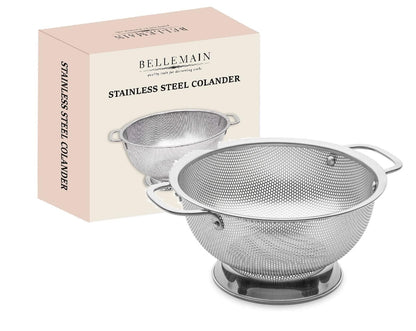 Bellemain Stainless Steel Colander for Kitchen, 5 Qt Pasta & Rice Strainer