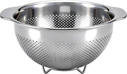 Stainless Steel Colander for Kitchen with Handle for Pasta (3QT)