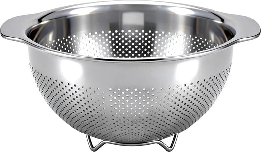 Stainless Steel Colander for Kitchen with Handle for Pasta (3QT)