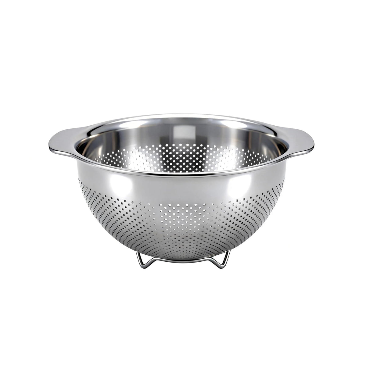 Stainless Steel Colander for Kitchen with Handle for Pasta (3QT)