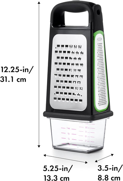 OXO Good Grips Etched Box Grater with Removable Zester