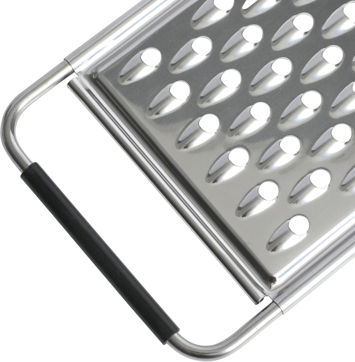 Oster Helmsdale Flat Cheese Grater With Anti-Slip Handle, Stainless Steel Zester/Multi-Functional Tool for Kitchen Preperation, Black