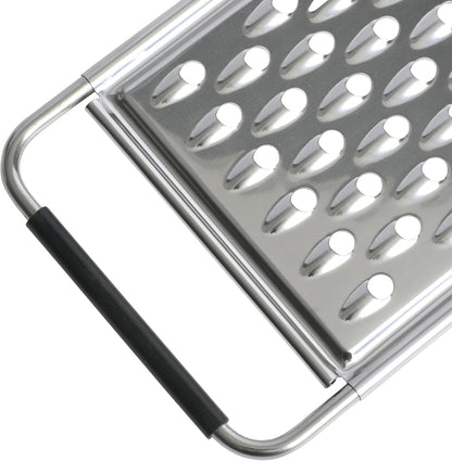 Oster Helmsdale Flat Cheese Grater With Anti-Slip Handle, Stainless Steel Zester/Multi-Functional Tool for Kitchen Preperation, Black