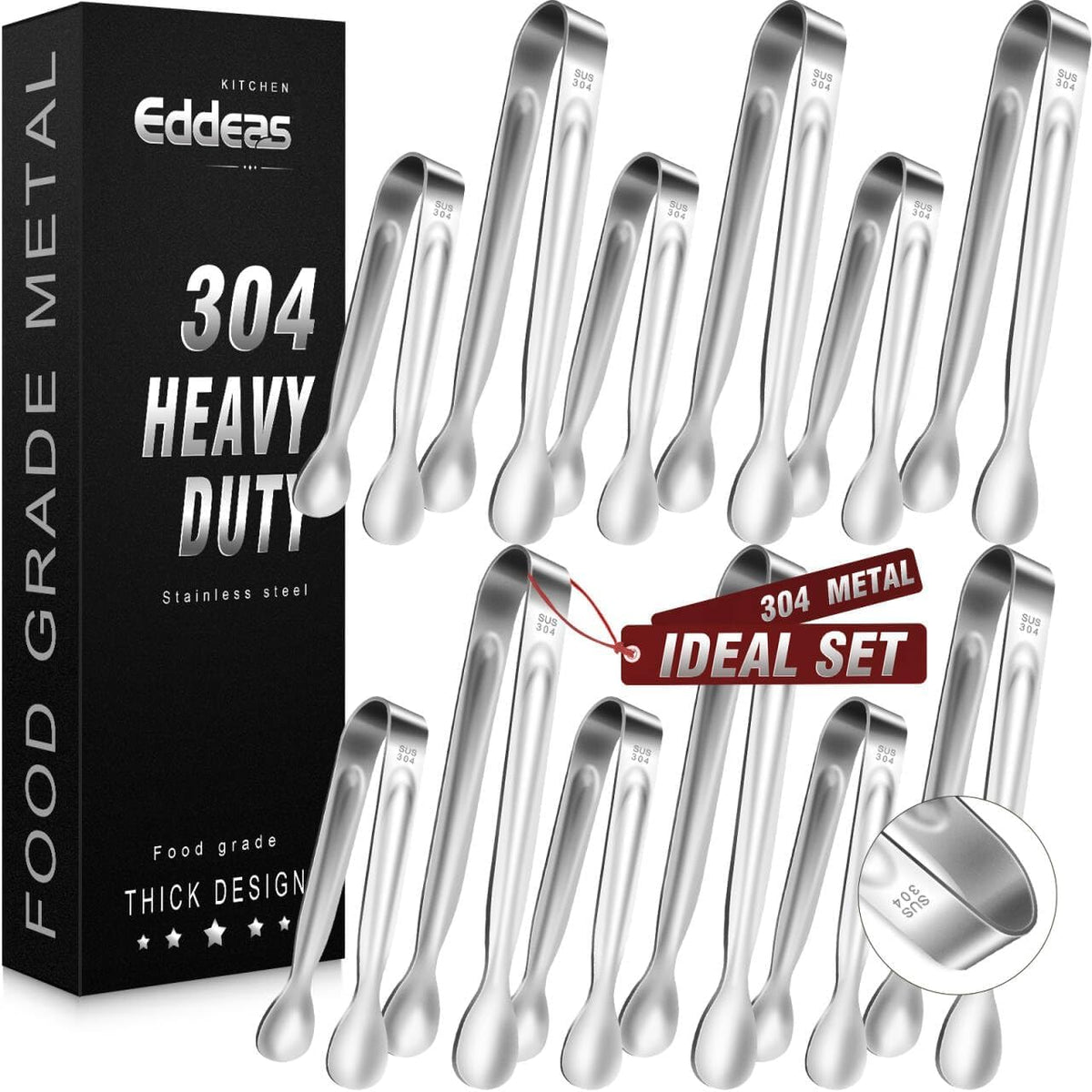 Kitchen Tongs Up To 600°F Silicone Tongs for Cooking 3Pcs 7,9,12 IN
