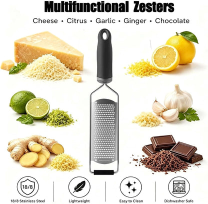 Cheese Grater & Lemon Zester,Stainless Steel Hand Grater for Garlic