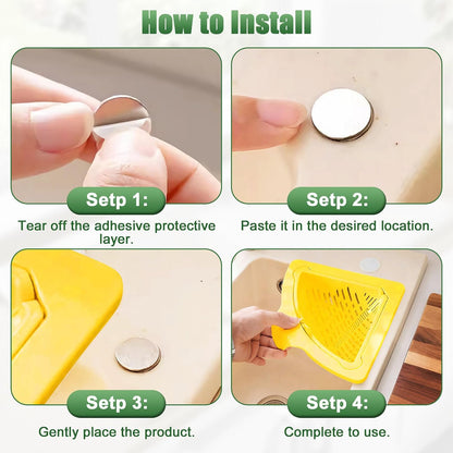 OneNine Kitchen Sink Filter for Food Residue, Magnetic Mount Easy to Use (2 pcs)