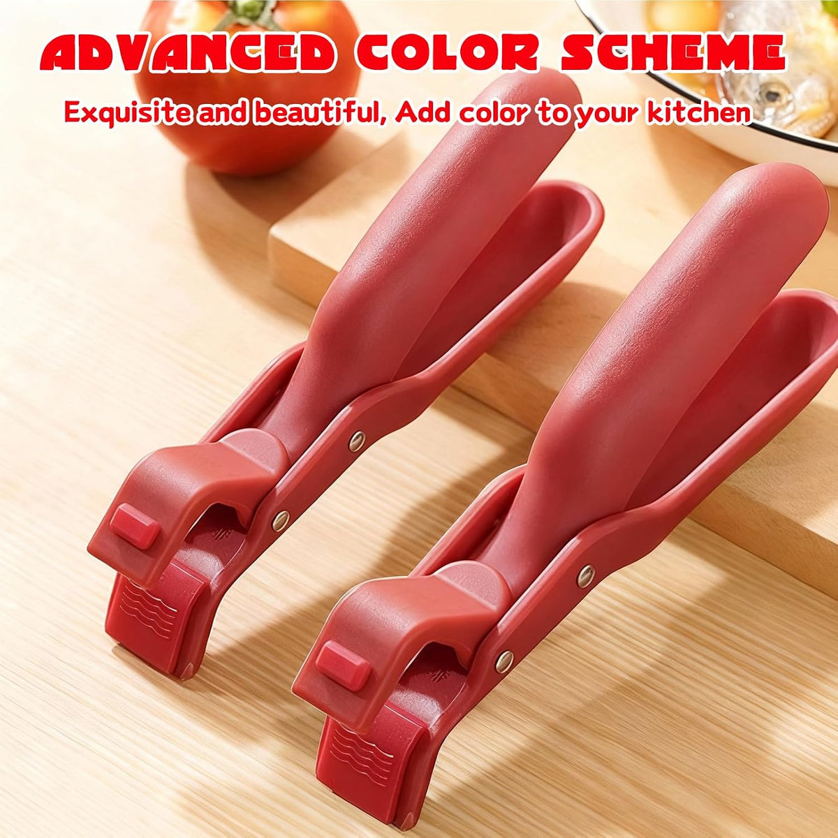 Hot Plate Gripper Lifters Tongs, Hot Plate Gripper Tongs, Multi-function Anti-Scald Bowl Clip,Silicone Non-slip Hot Dish Plate Holder for Bowls,Pans,Dishes, Kitchen Utensil (3Pcs)