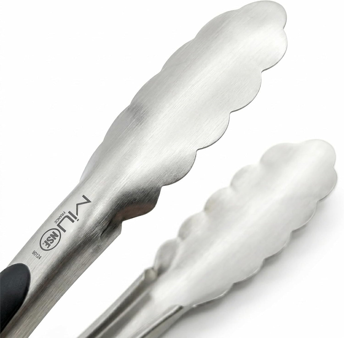 WALLFARM 11 Inch Silicone Grip Stainless Steel Kitchen Tongs