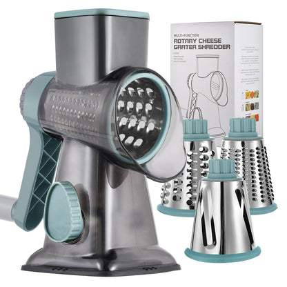 Cheese Grater Hand Crank Rotary Vegetables Shredder with Handle