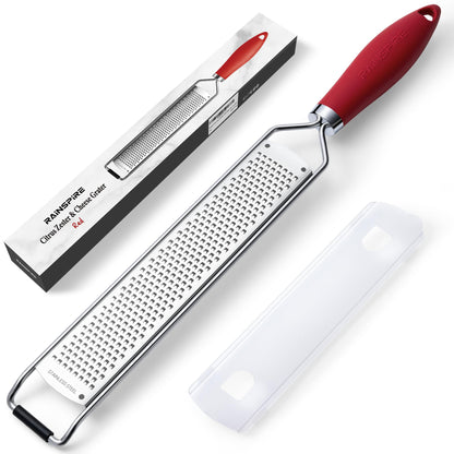 304 Stainless Steel Citrus Lemon Zester Spice Ginger Garlic Grater Black