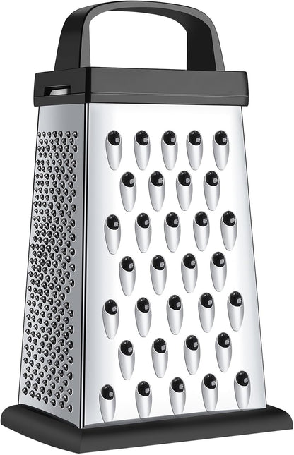 Kaishun Mini Cheese Grater,4-Sided Box Grater for Cheese, Vegetable & Fruit
