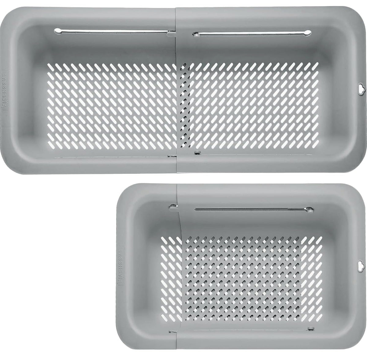 LASSHSWA Collapsible Colander for Kitchen, Over the Sink Strainer Basket for Kitchen, Fruit Pasta Food Strainer Expandable Plastic Colander BPA Free (Black)