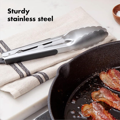 OXO Good Grips 9-Inch Stainless Steel Locking Tongs