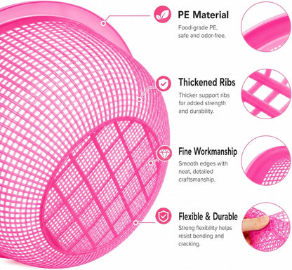 8 Pieces Plastic Wash Basket, Fruit Perforated Strainer for Kitchen