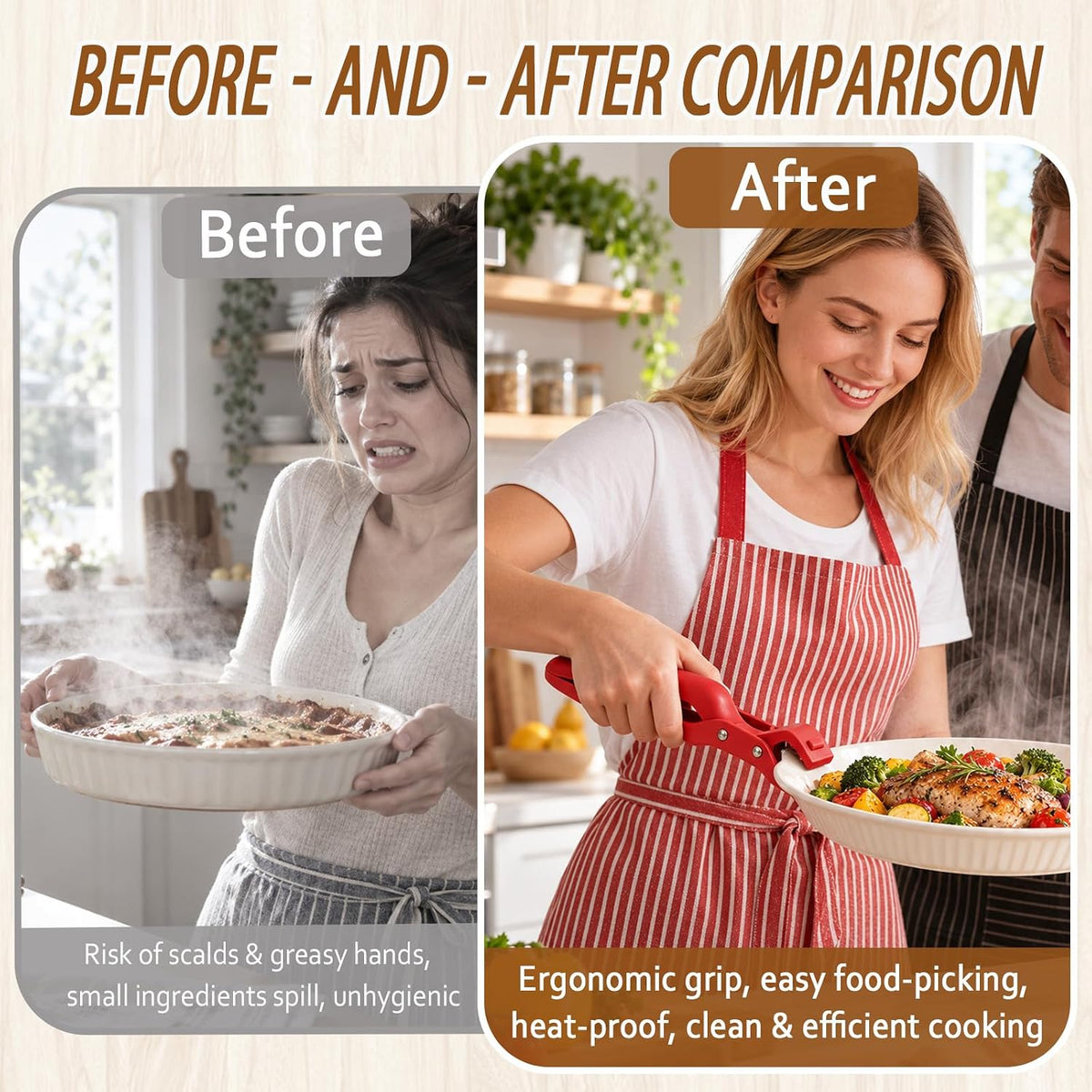 Bowl Holders for Hot Food, 2-Pack Silicone Hot Plate Grippers