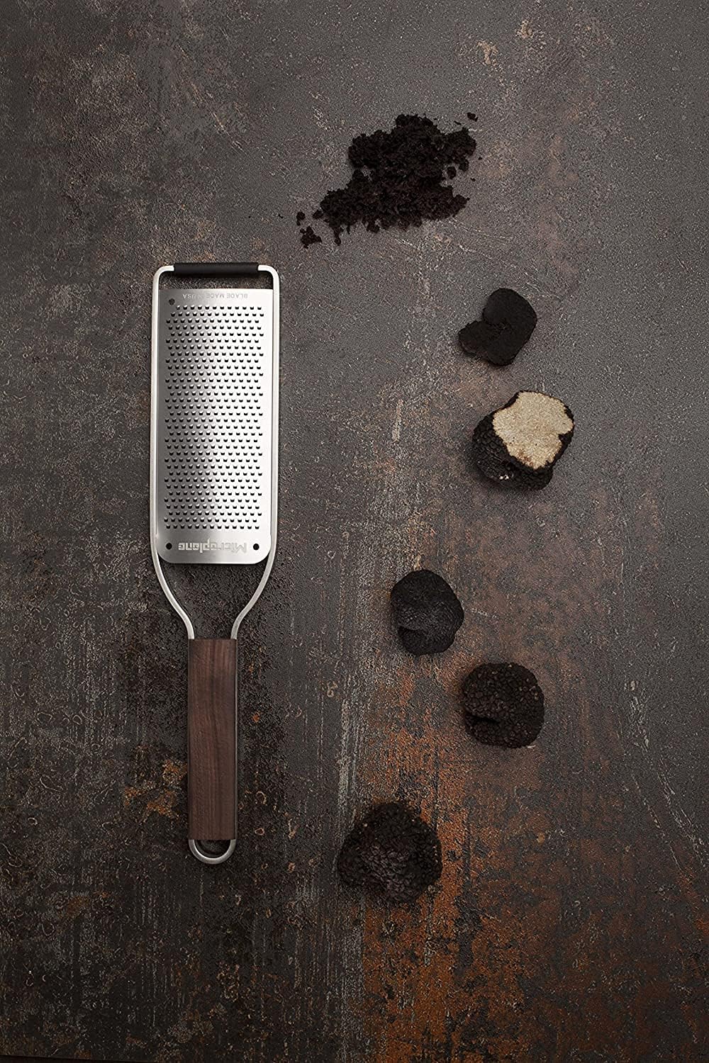 Microplane Master Series Wood Handle Stainless Steel Frame Fine Blade Cheese Grater