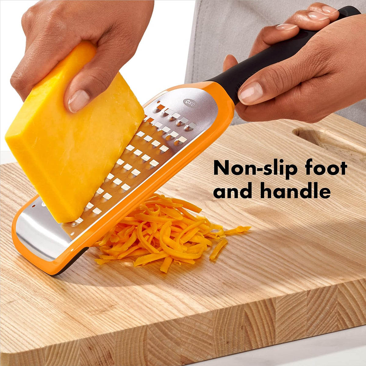 OXO Good Grips Etched Coarse Grater with Handle, Orange